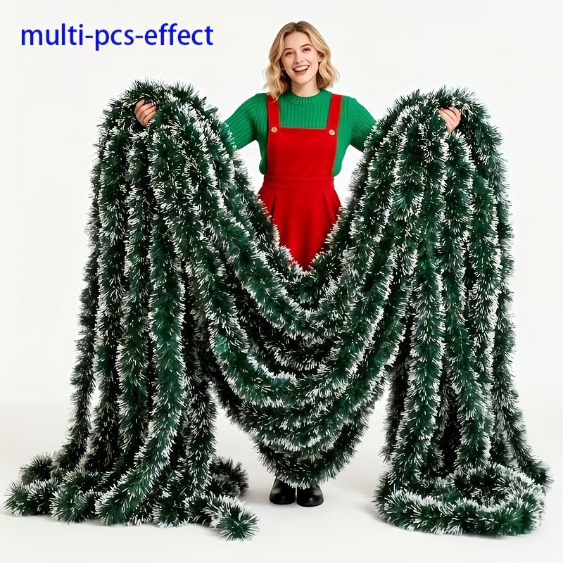 Tinsel Garland Decoration - Рождественская гирлянда из мишуры 6/14 м,