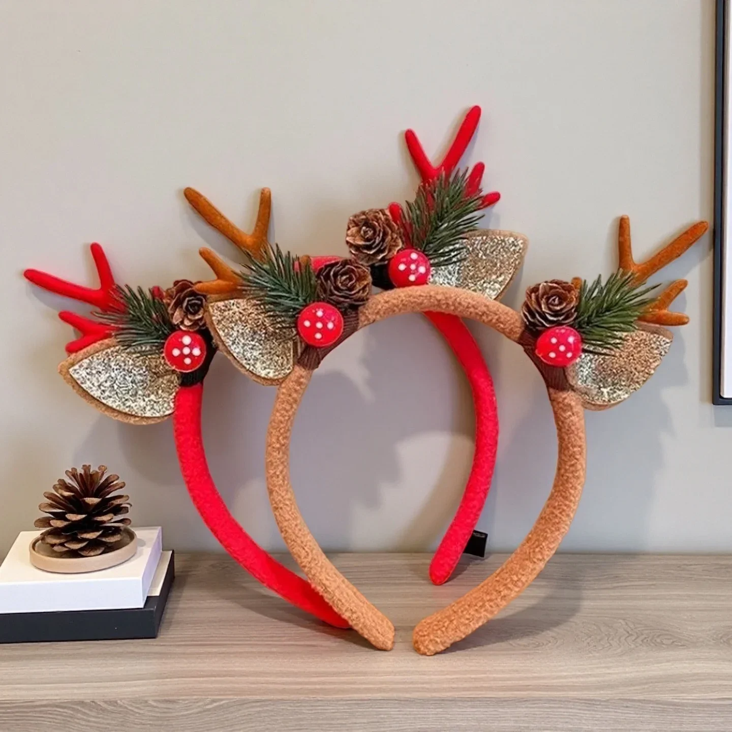 Reindeer Antlers Headband - 1 шт., рождественские повязки на голову,