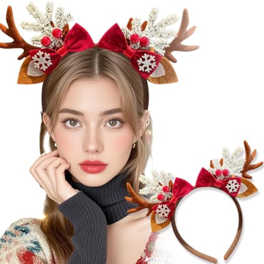 Reindeer Antlers Headband - Милый рождественский ободок для женщин с