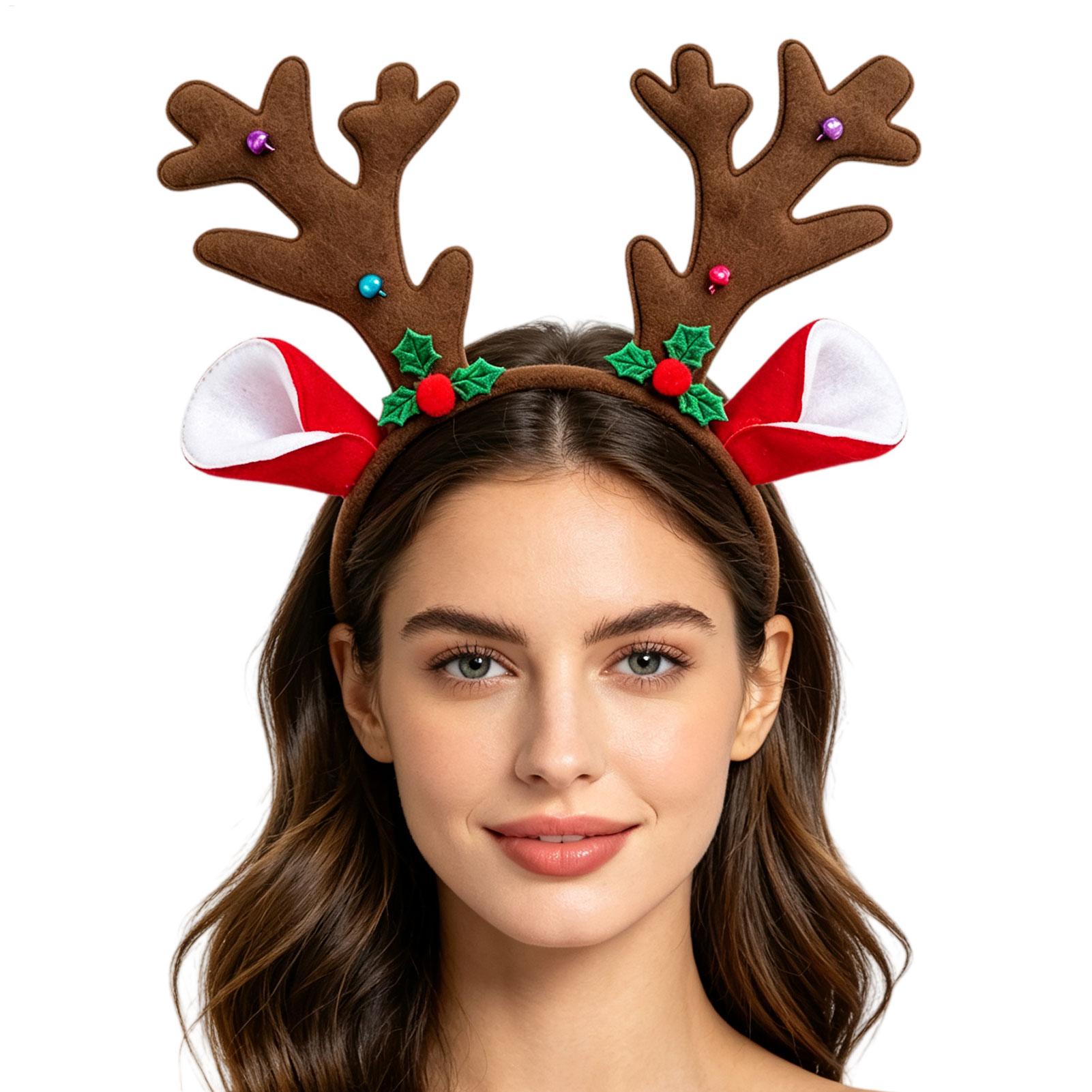 Reindeer Antlers Headband - Рождественский ободок с оленьими рогами, реалистичный