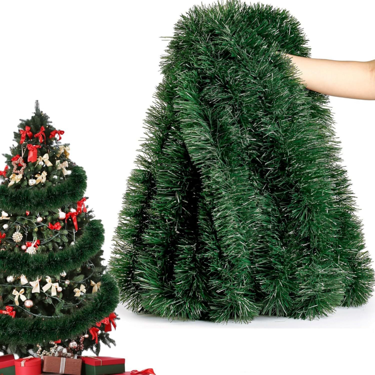 Рождественская гирлянда из миш – обзор и цена Tinsel Garland Decoration