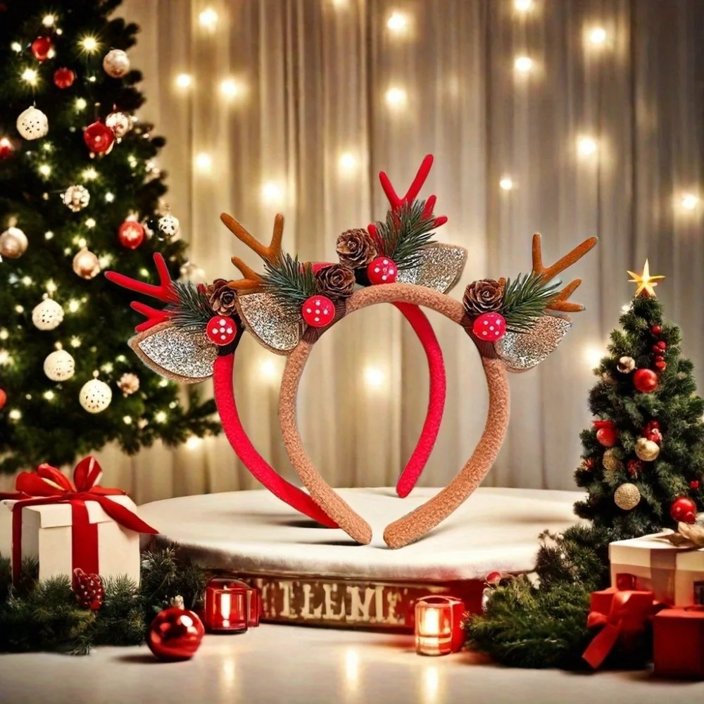 1 шт., рождественские повязки  – обзор и цена Reindeer Antlers Headband